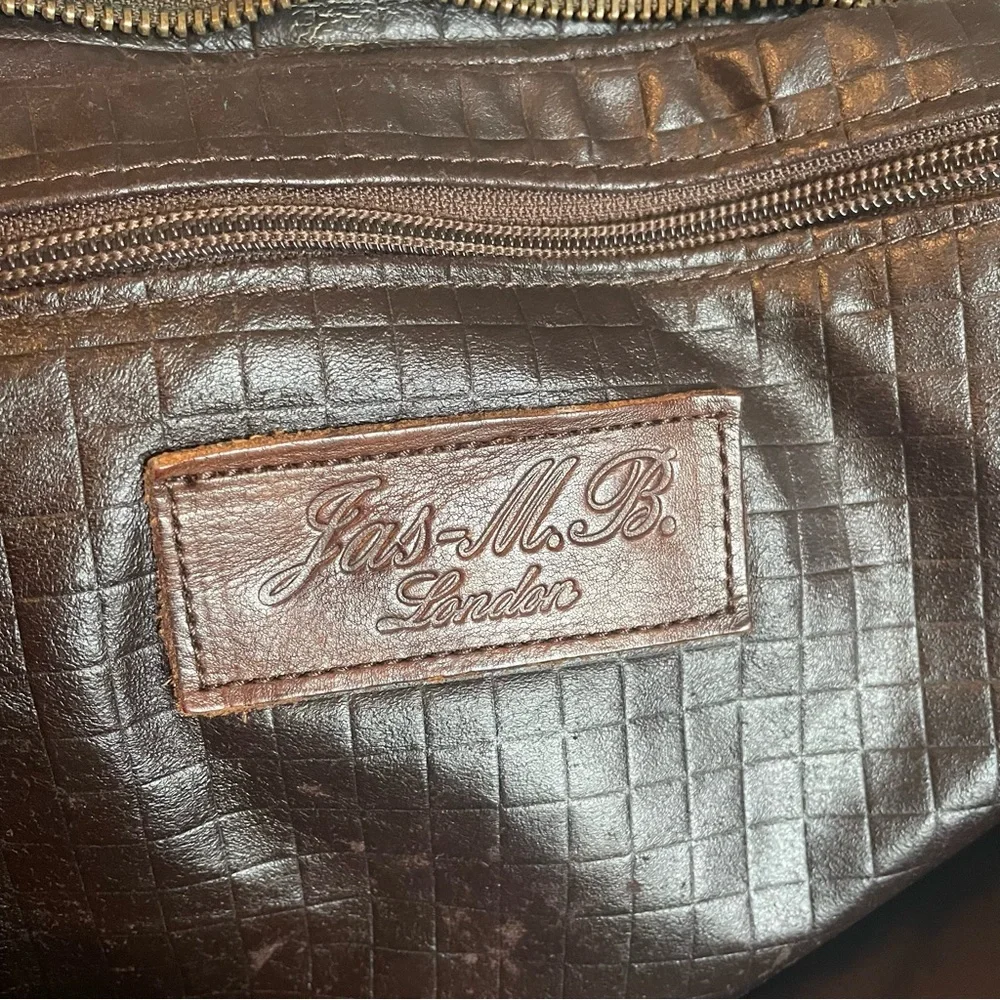 Jas MB London Leather Weekender Travel Bag